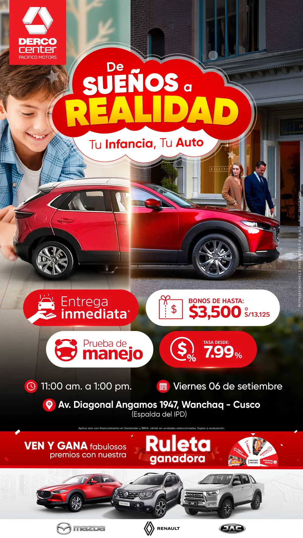 Campaña de concesionario para Pacífico Motors
